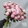 Букет из 37 розовых пионов под ленту